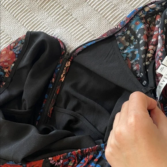 Veronica Beard Raylee Ruched Floral Midi Dress - Picture 6 of 9